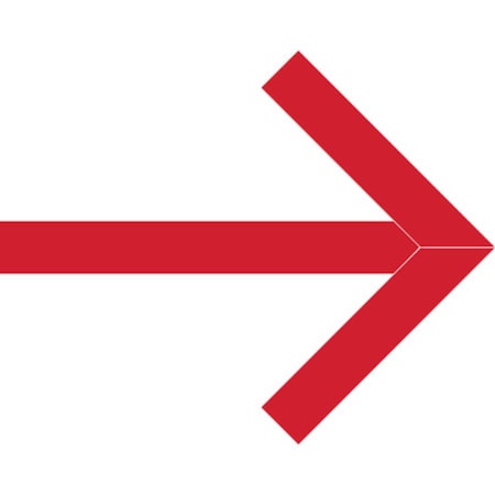 Superior Mark Floor Marking Arrows, 4in, Red, 41.5in w x 34in, Vinyl IN-40-643-V